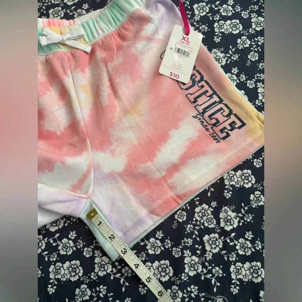 Justice Tie-Dye and Blue Kids Shorts